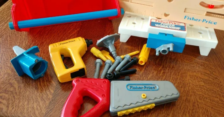 The original Fisher-Price Power Workshop toy set