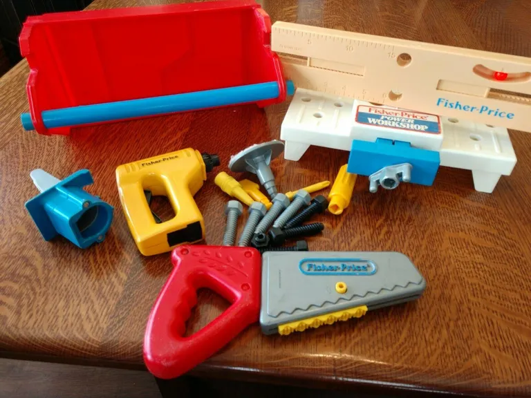 The original Fisher-Price Power Workshop toy set