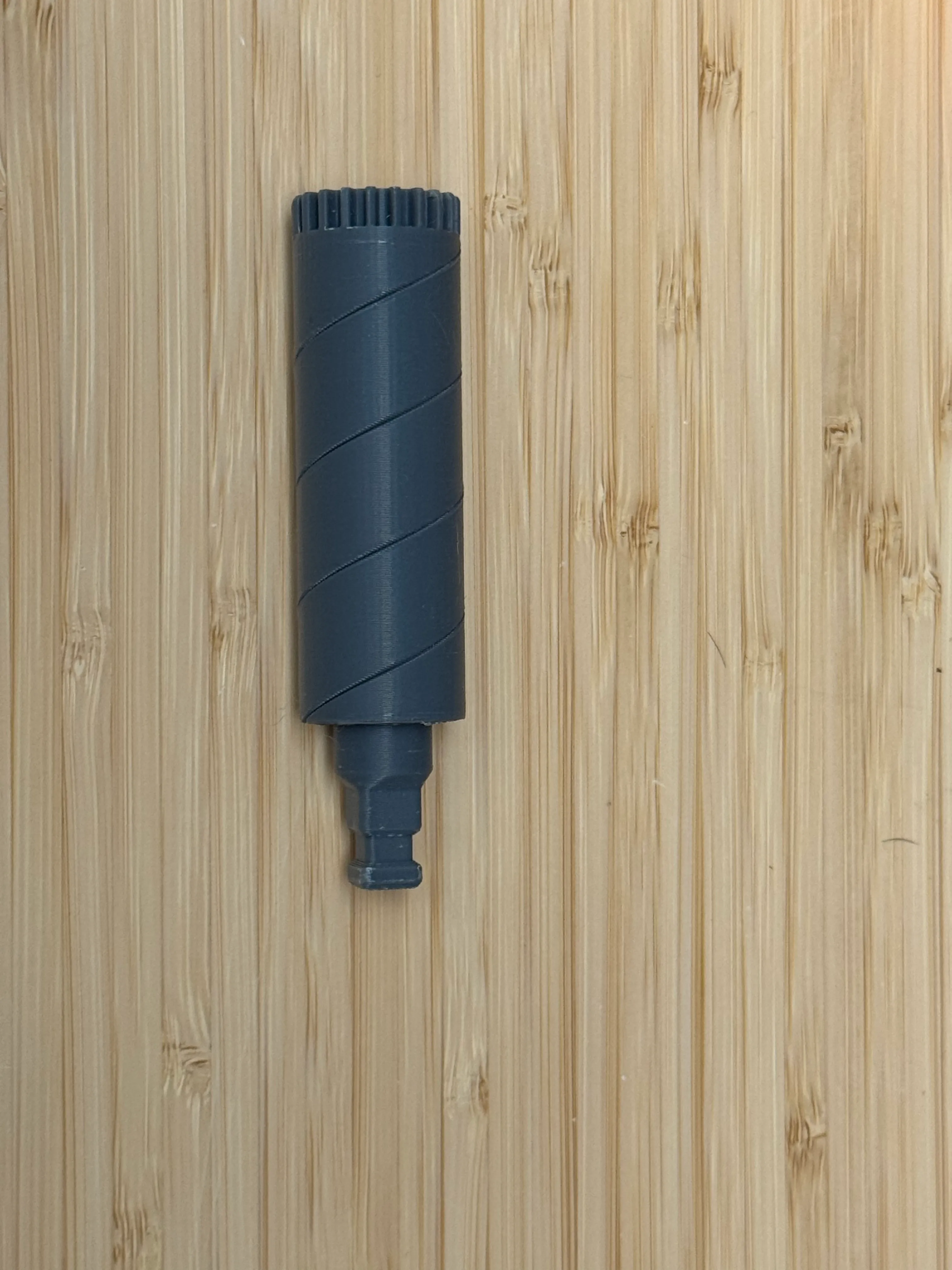 The recreated drill-bit attachment, printed